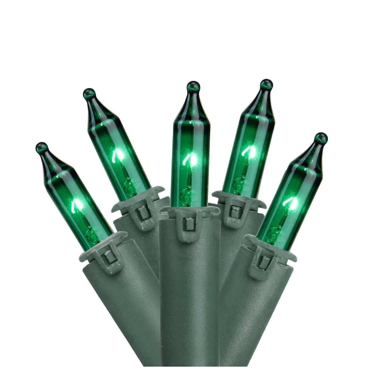 100ct. Green Mini Commercial Grade Mini String Lights